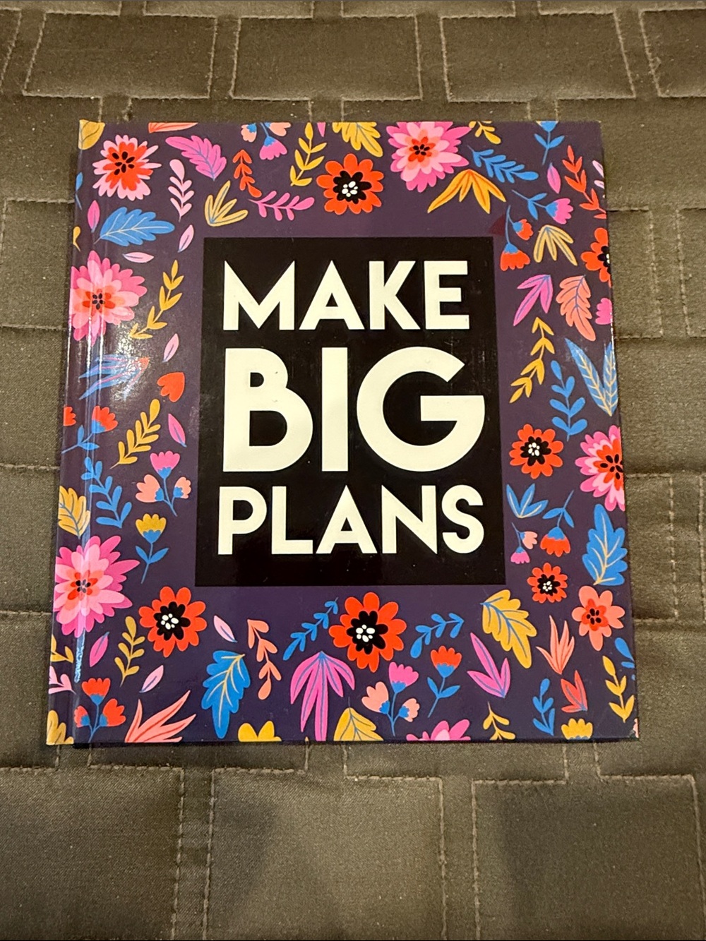 Make Big Plans Floral Hardcover Planner - Purple
